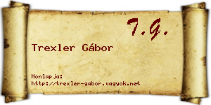 Trexler Gábor névjegykártya